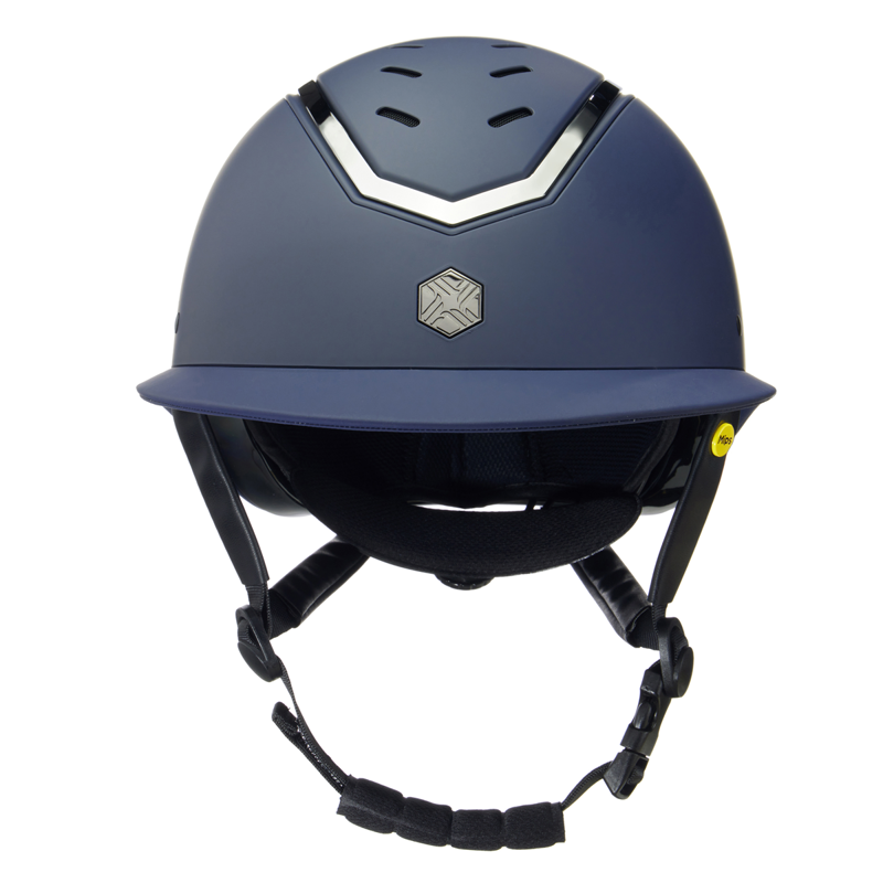 EQX by Charles Owen Kylo Wide Peak Riding Hat with MIPS - Navy Matte/Pewter-1